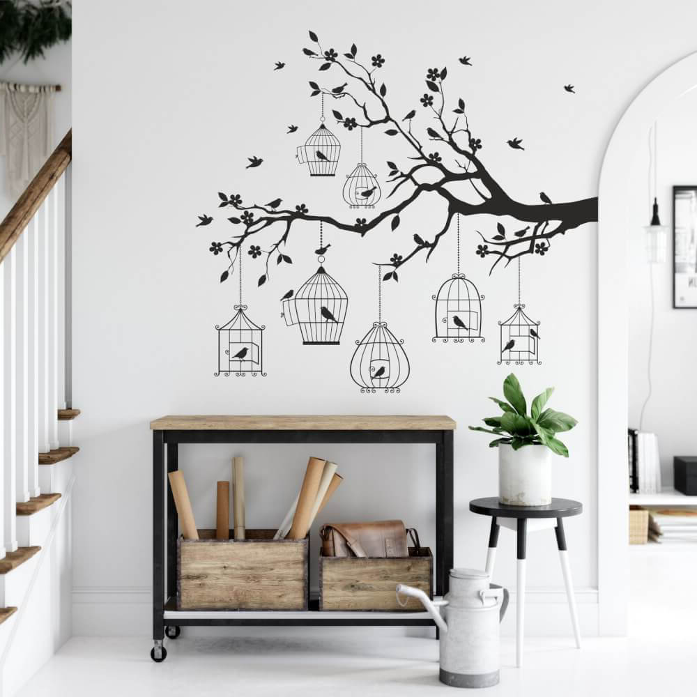 Sticker mural - oiseaux et branches